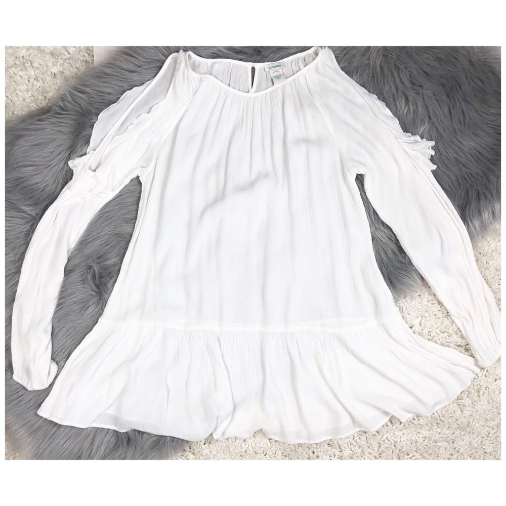 Sundance Long Sleeve Cold Shoulder Boho Top -